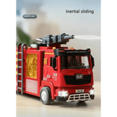 Red Toy Fire Truck with Sprayable Water Tank Fire Truck by DSERS