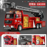 Red Toy Fire Truck with Sprayable Water Tank Fire Truck by DSERS