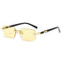 Rimless Sunglasses Rectangle Fashion Popular Women Men Shades Small Square Sun Glasses For Female Male Summer Traveling Oculus Sunglasses by Dropshee