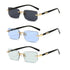 Rimless Sunglasses Rectangle Fashion Popular Women Men Shades Small Square Sun Glasses For Female Male Summer Traveling Oculus Sunglasses by Dropshee