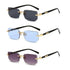 Rimless Sunglasses Rectangle Fashion Popular Women Men Shades Small Square Sun Glasses For Female Male Summer Traveling Oculus Sunglasses by Dropshee