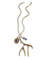 Antler & Head stamp Necklace Necklace by Sarahs Jewelry Designs
