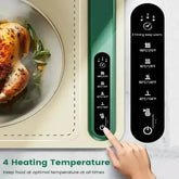 Roll up food heating pad - Level 4 temperature fast heating silicone hot plate, lifting feet to protect the dining table food heating pad by DSERS