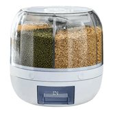 Rotating Rice Dispenser Sealed Dry Cereal Ceral Rice Dispencers by QUANGE Smart Home Official Store
