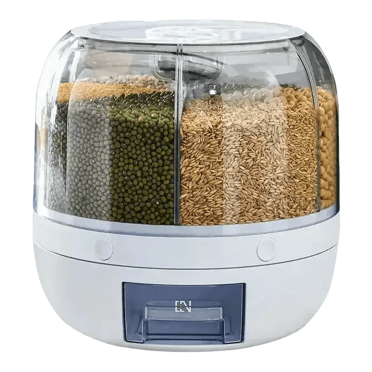 Rotating Rice Dispenser Sealed Dry Cereal Ceral Rice Dispencers by QUANGE Smart Home Official Store