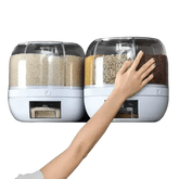 Rotating Rice Dispenser Sealed Dry Cereal Ceral Rice Dispencers by QUANGE Smart Home Official Store