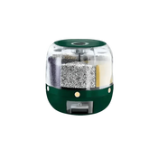 Rotating Rice Dispenser Sealed Dry Cereal Ceral Rice Dispencers by QUANGE Smart Home Official Store