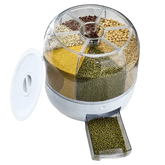 Rotating Rice Dispenser Sealed Dry Cereal Ceral Rice Dispencers by QUANGE Smart Home Official Store