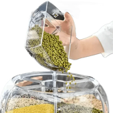 Rotating Rice Dispenser Sealed Dry Cereal Ceral Rice Dispencers by QUANGE Smart Home Official Store