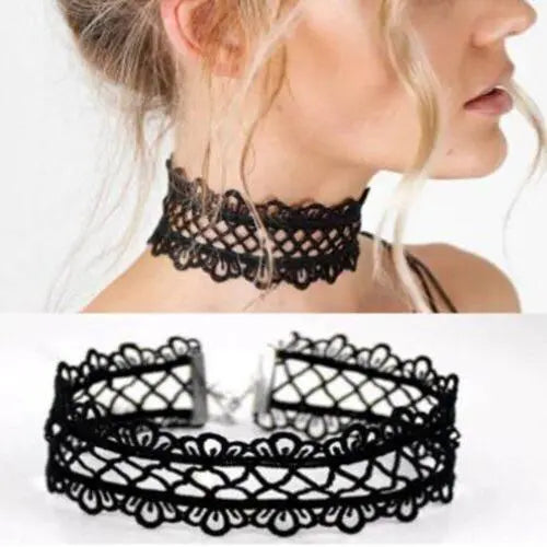 Black Clavicular Chain Sexy Jewelry Accessories Fashion Lace Necklace Women Fashion Lace Necklace by Zopi