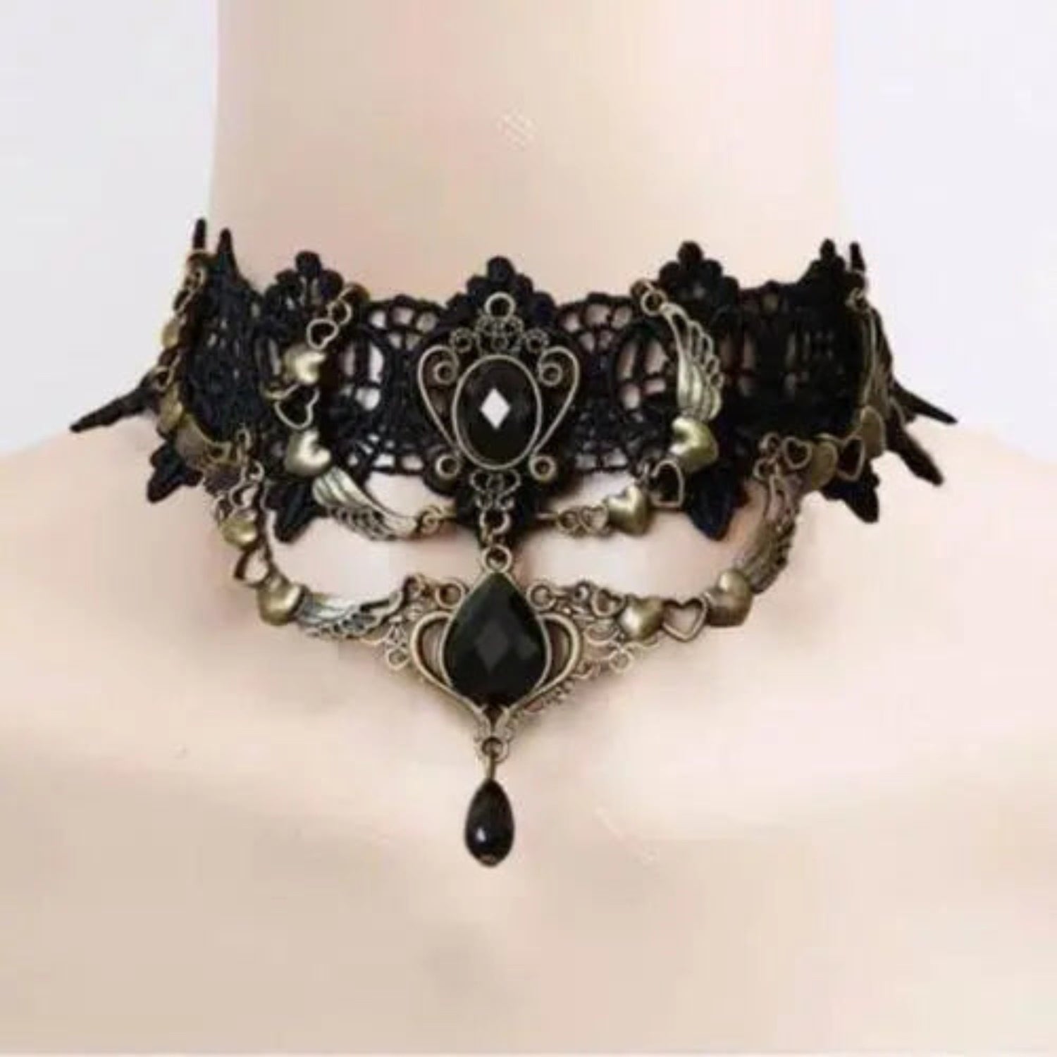 Black Clavicular Chain Sexy Jewelry Accessories Fashion Lace Necklace Women Fashion Lace Necklace by Zopi