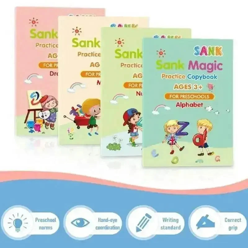 Sank Magic Practice Copybook for Preschoolers Boost Child’s Writing Potential. Sank Magic Practice Copybook! Children Books by CJ