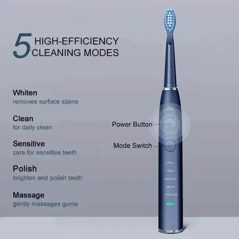 Seago Electric Sonic Toothbrush Black with Case Toothbrush by seago Official Store