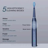 Seago Electric Sonic Toothbrush Black with Case Toothbrush by seago Official Store