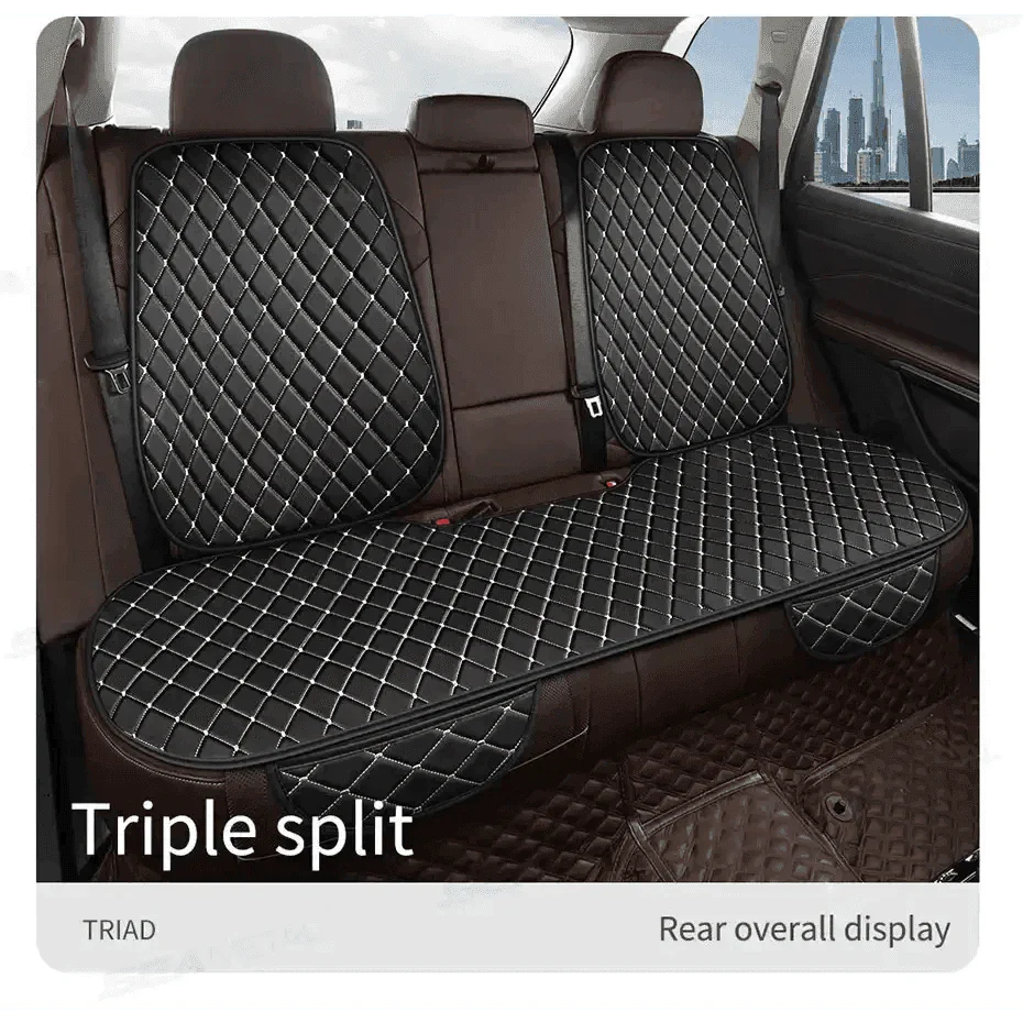 Black Quilted Leather Car Seat Covers Car seat cover by DSERS