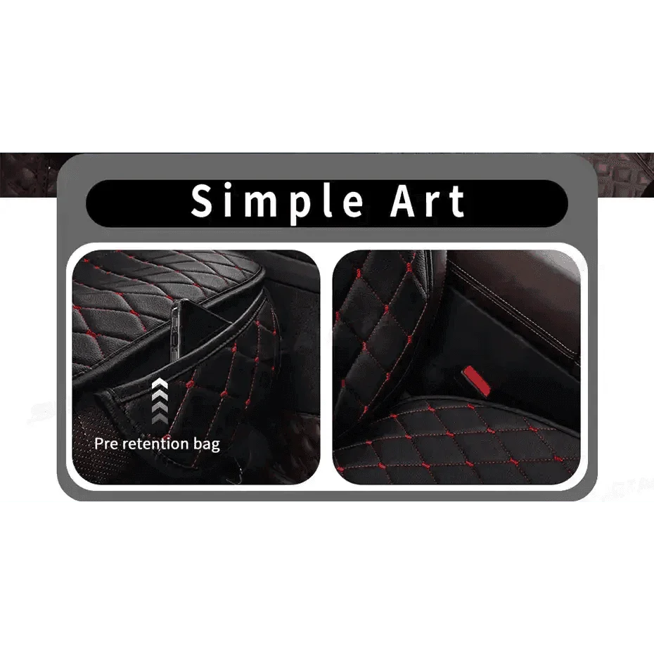 Black Quilted Leather Car Seat Covers Car seat cover by DSERS