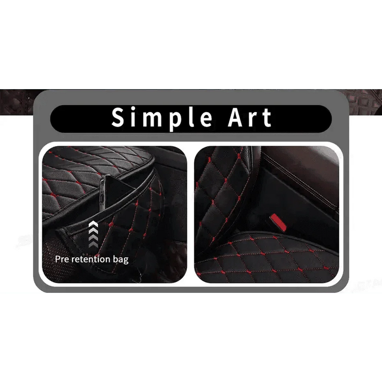 Black Quilted Leather Car Seat Covers Car seat cover by DSERS