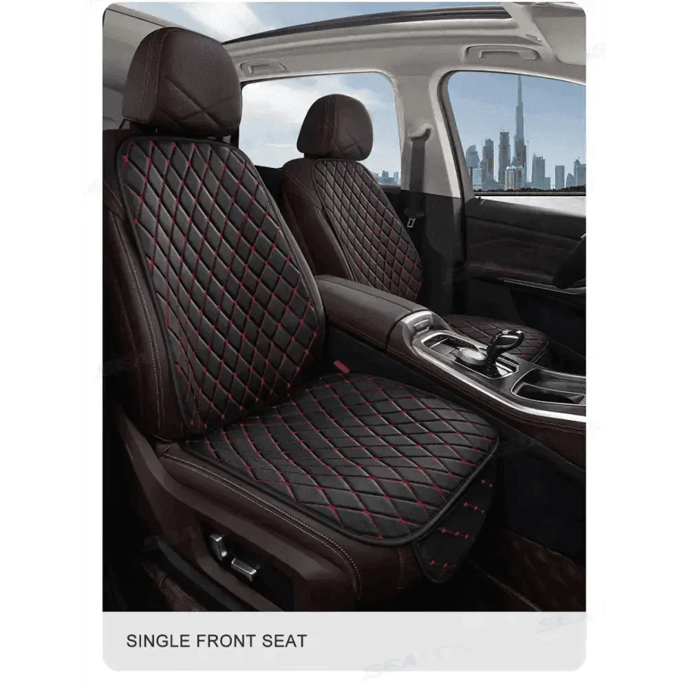 Black Quilted Leather Car Seat Covers Car seat cover by DSERS
