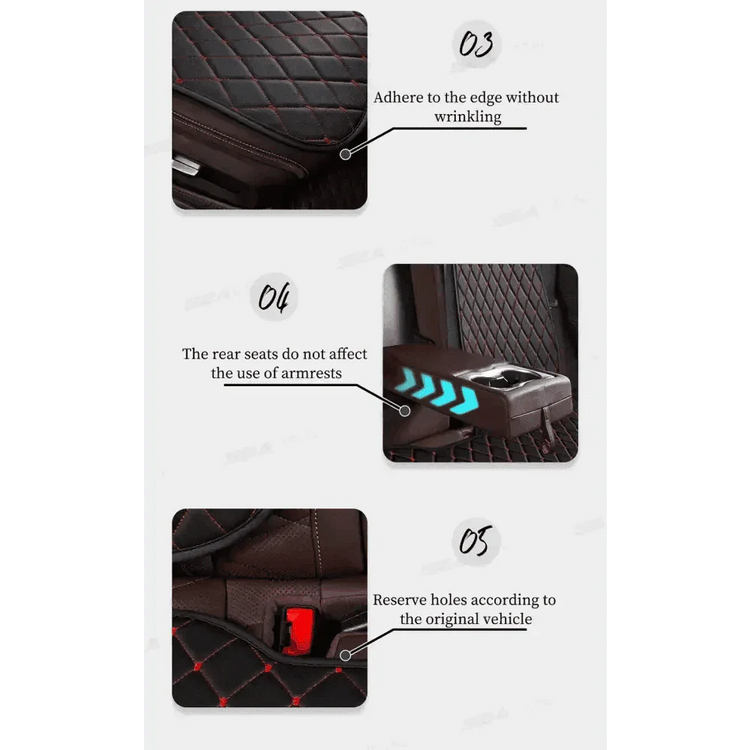 Black Quilted Leather Car Seat Covers Car seat cover by DSERS