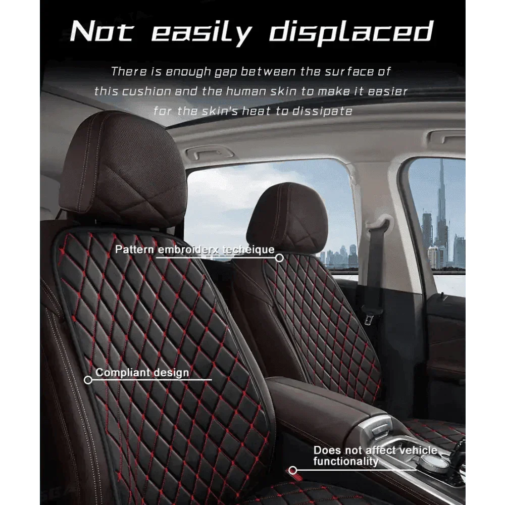 Black Quilted Leather Car Seat Covers Car seat cover by DSERS