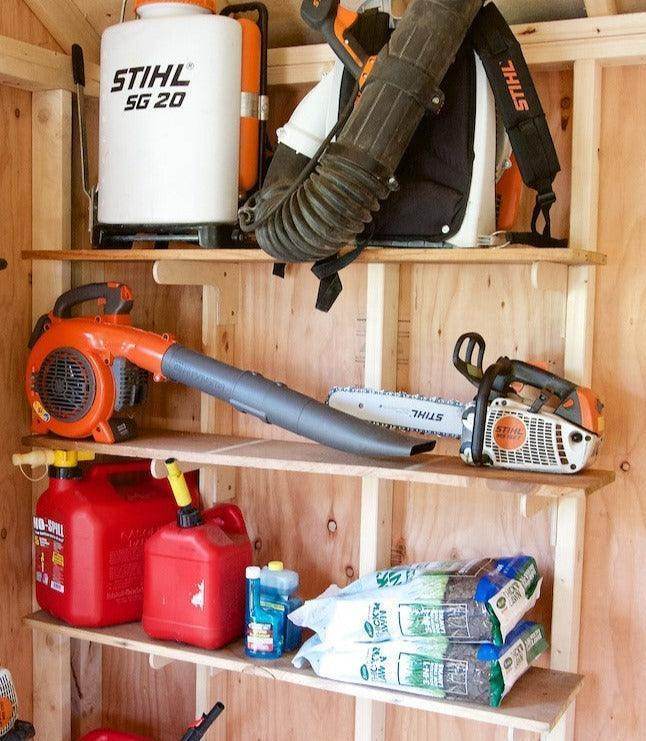 Shed Shelf Bracket Kit | Heavy-Duty Shed Organizer Shed Organization by HangThis Up My Shed Organizing System