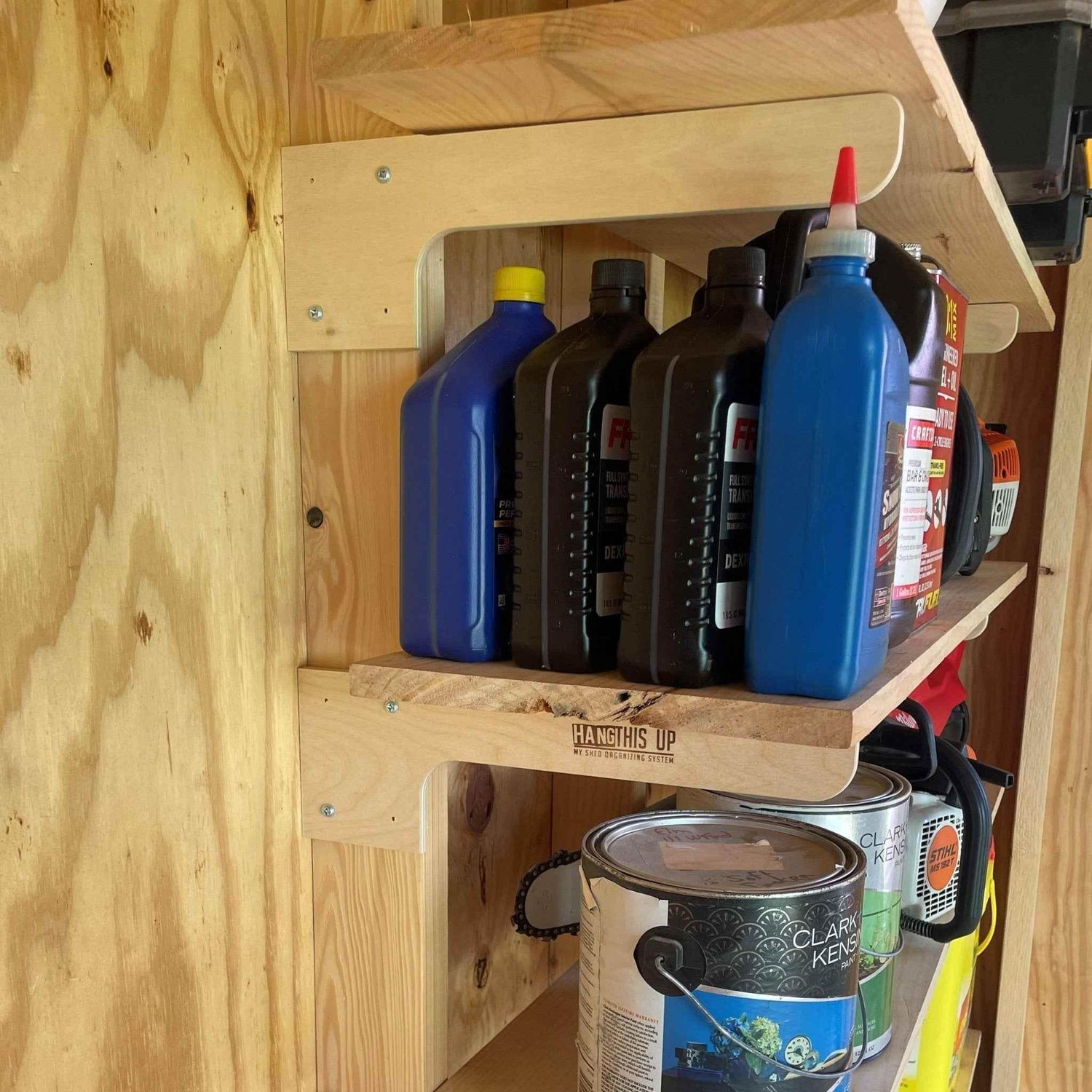 Shed Shelf Bracket Kit 10" Shelving, Shed Organizer Shed Organization Shelving by HangThis Up My Shed Organizing System