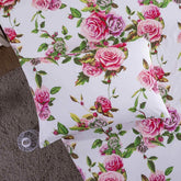 DaDa Bedding Romantic Roses Lovely Spring Pink Floral Fitted Bed Sheet w/ Pillow Cases (JHW879-Fitted) Sheet Sets by DaDalogy Bedding Collection