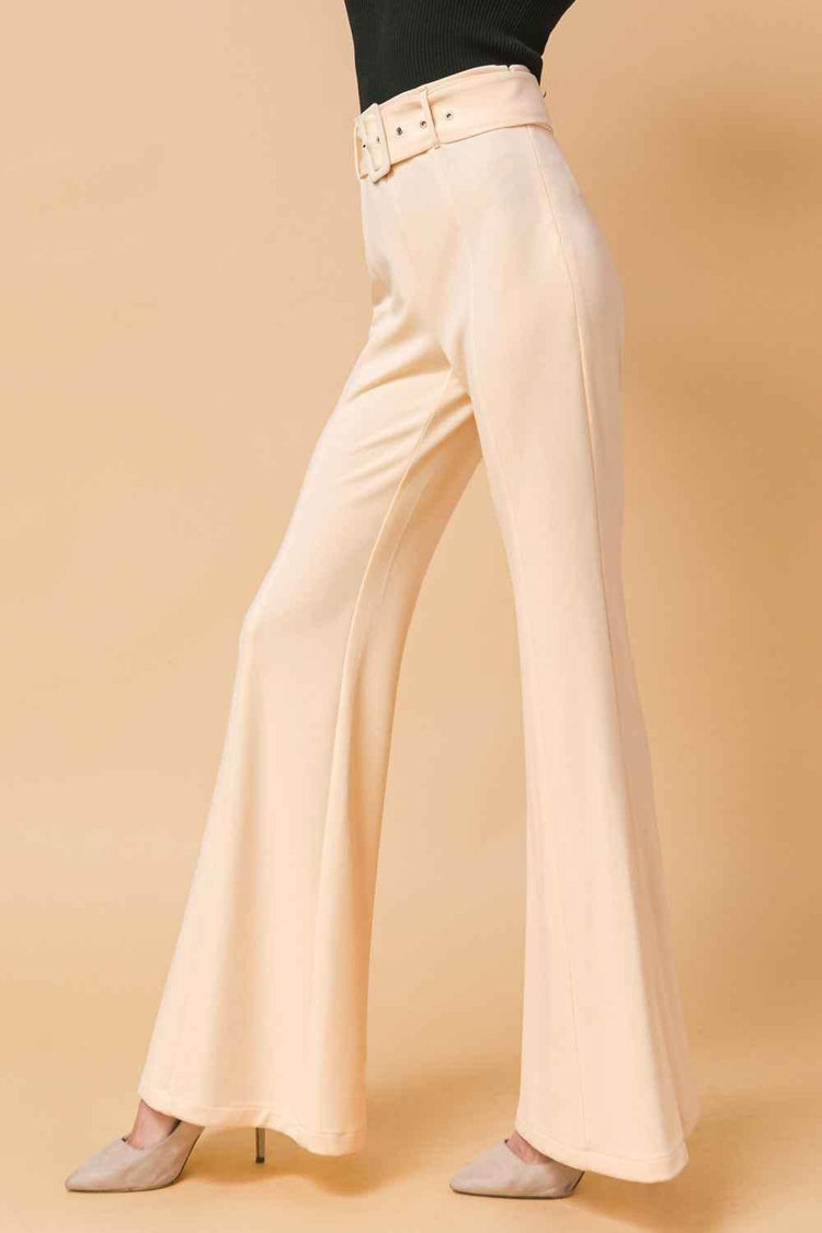 COUNTDOWN THE HOURS WOVEN FLARED PANTS PANTS by Flying Tomato