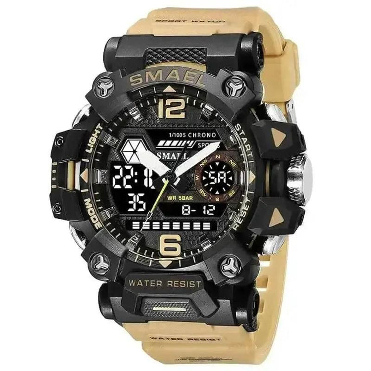 SMAEL Brand Tan and Black Outdoor Sport Mens Watch Watches by SMAEL Official Store