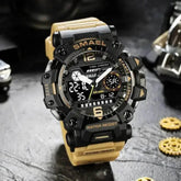 SMAEL Brand Tan and Black Outdoor Sport Mens Watch Watches by SMAEL Official Store