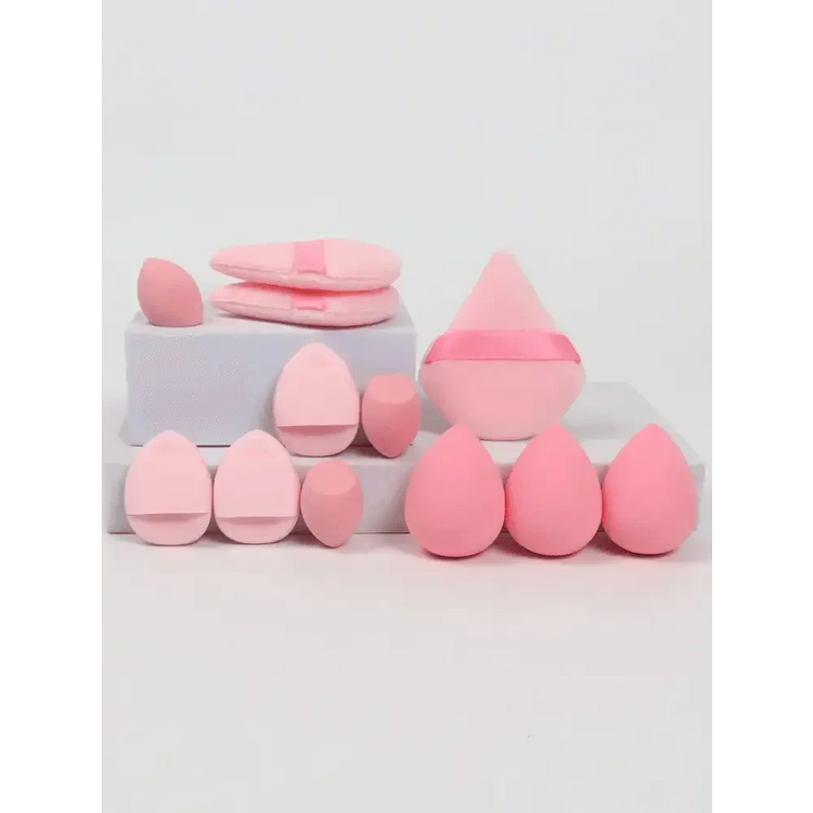 Small Medium and Large 12PCS Combination Set Makeup Puff Essential for Beginners Cosmetic Puff Set Makeup Foundation Sponge Makeup Puff by Dropshee