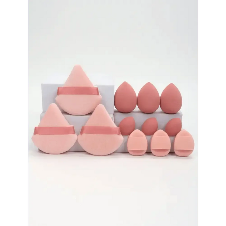 Small Medium and Large 12PCS Combination Set Makeup Puff Essential for Beginners Cosmetic Puff Set Makeup Foundation Sponge Makeup Puff by Dropshee