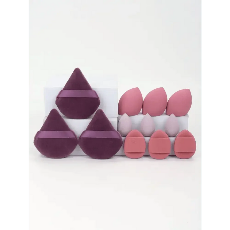 Small Medium and Large 12PCS Combination Set Makeup Puff Essential for Beginners Cosmetic Puff Set Makeup Foundation Sponge Makeup Puff by Dropshee
