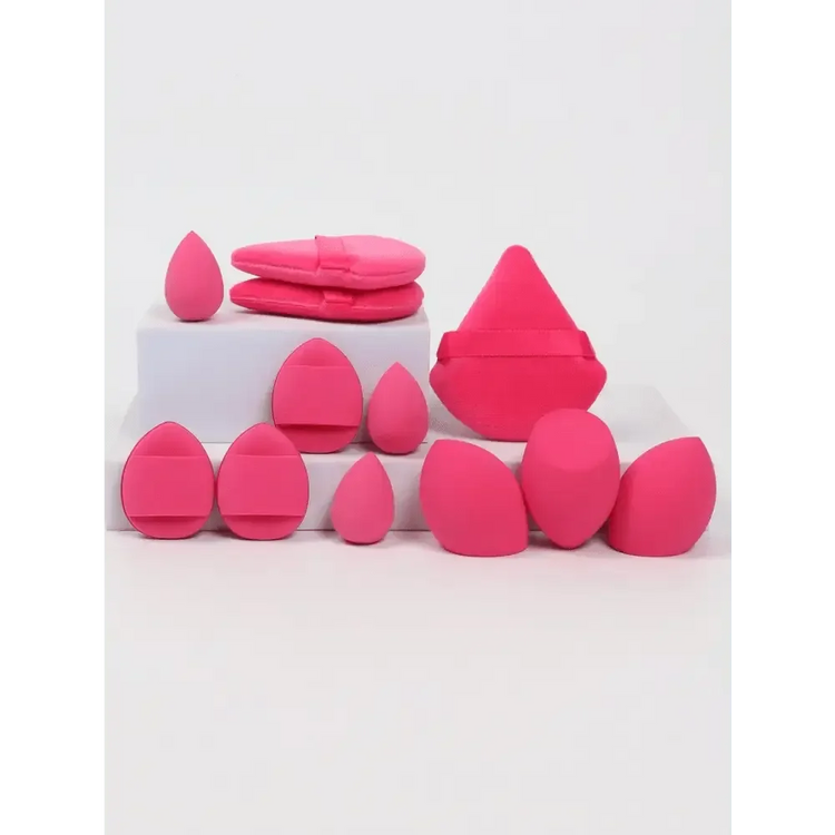 Small Medium and Large 12PCS Combination Set Makeup Puff Essential for Beginners Cosmetic Puff Set Makeup Foundation Sponge Makeup Puff by Dropshee
