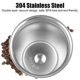 Smart Coffee Tumbler 380ml 510ml Stainless Steel Intelligent Temperature Display Travel Mug Thermos Cup with Portable Rope Smart Coffee Mugs by Dropshee