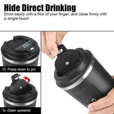 Smart Coffee Tumbler 380ml 510ml Stainless Steel Intelligent Temperature Display Travel Mug Thermos Cup with Portable Rope Smart Coffee Mugs by Dropshee