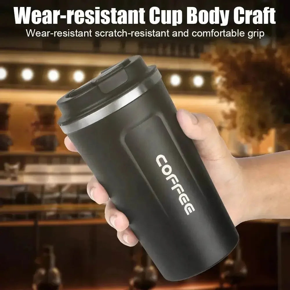 Smart Coffee Tumbler 380ml 510ml Stainless Steel Intelligent Temperature Display Travel Mug Thermos Cup with Portable Rope Smart Coffee Mugs by Dropshee