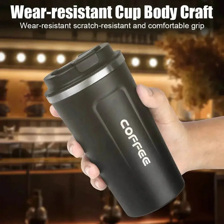 Smart Coffee Tumbler 380ml 510ml Stainless Steel Intelligent Temperature Display Travel Mug Thermos Cup with Portable Rope Smart Coffee Mugs by Dropshee