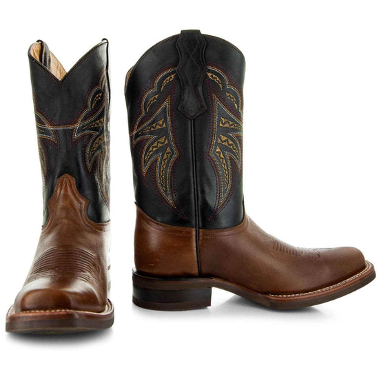 Miel Square Toe Leather Cowboy Boots H4002 Cowboy Boots by Soto Boots