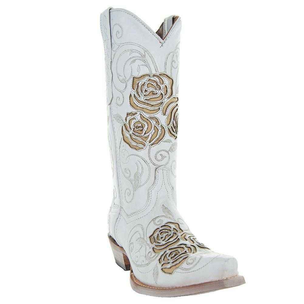 White Rose Inlayed Women&