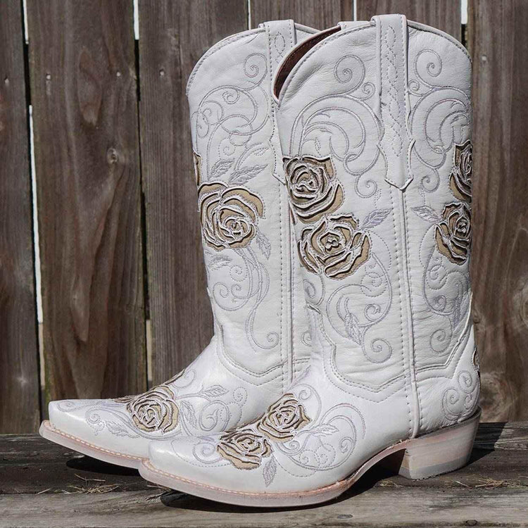 White Rose Inlayed Women&