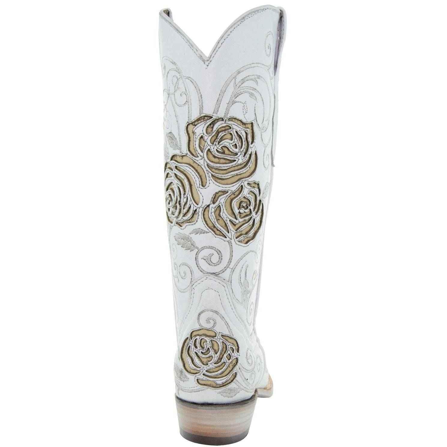 White Rose Inlayed Women&