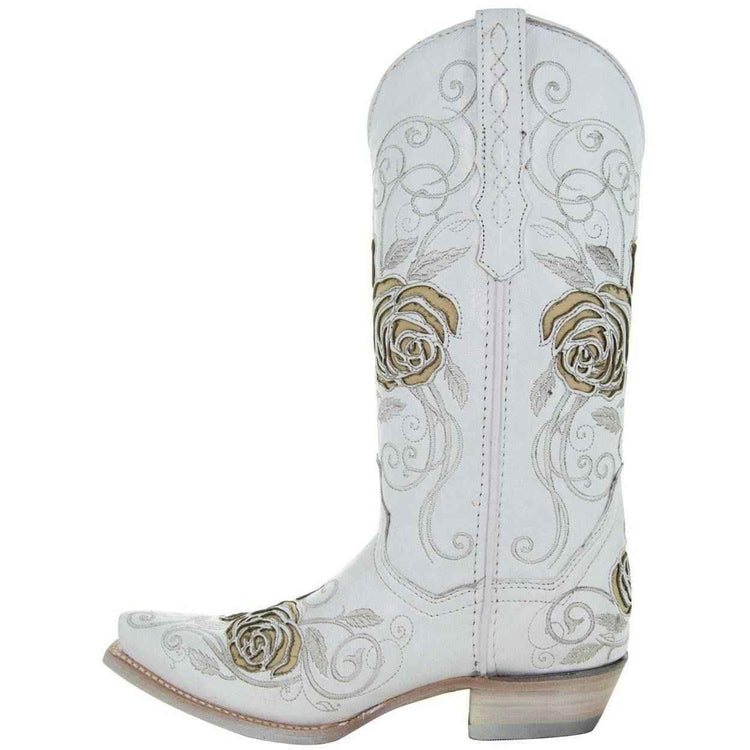 White Rose Inlayed Women&