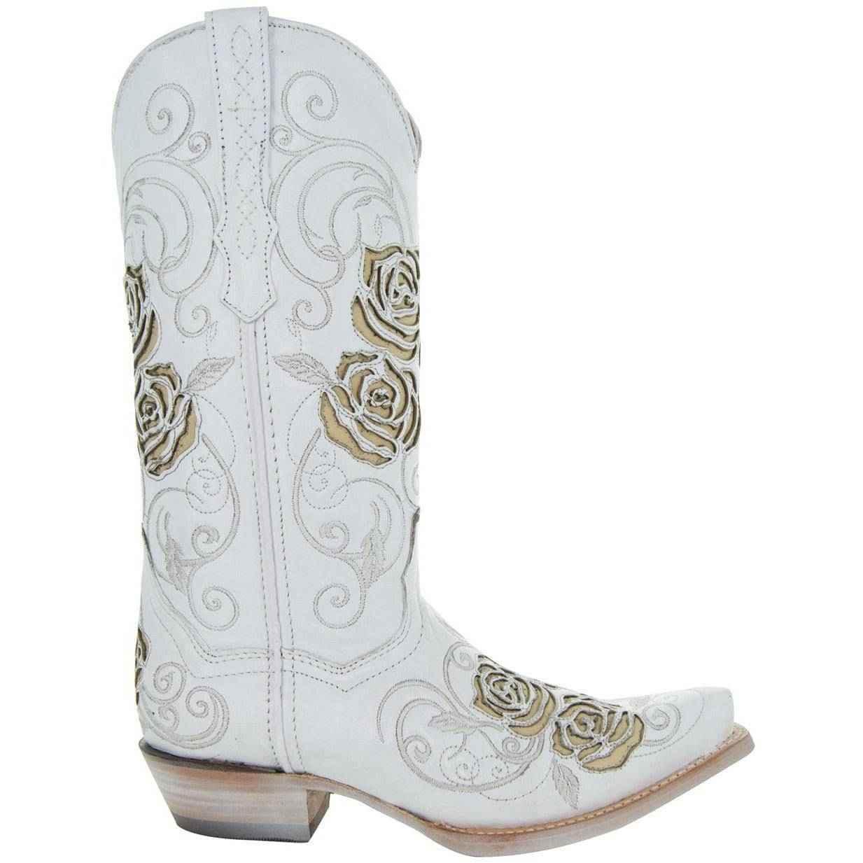White Rose Inlayed Women&