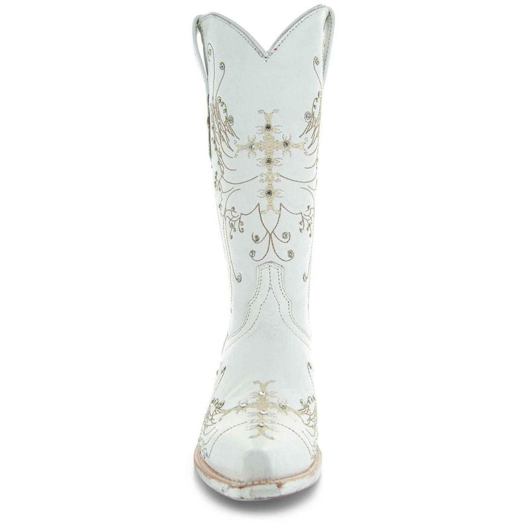 White Rhinestone Cowgirl Boots (Wedding Cowgirl Boots) Cowgirl Boots by Soto Boots