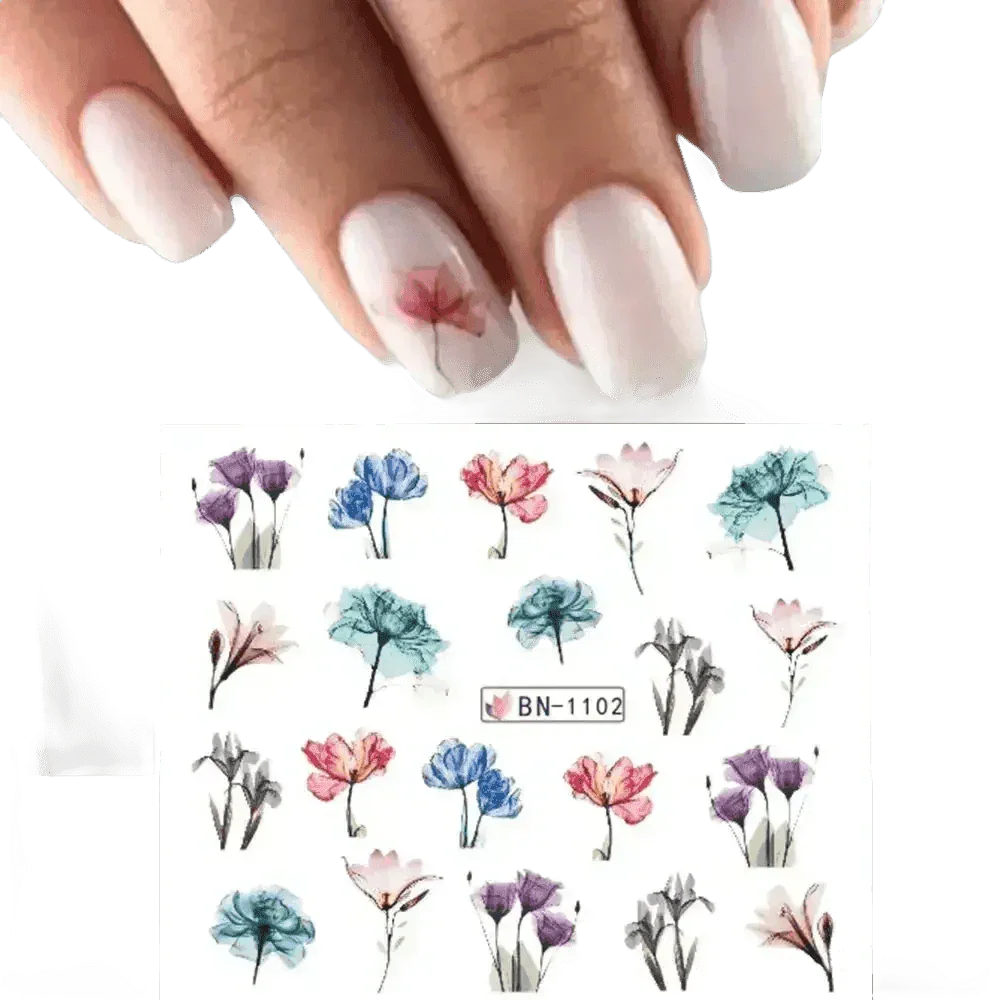 Spring Flower Leaf Nail Decals Nail Art Kits & Accessories by Shop5370096 Store