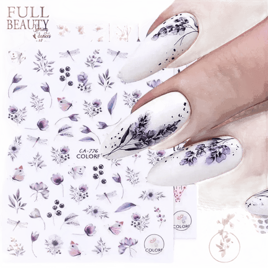 Spring Flower Leaf Nail Decals Nail Art Kits & Accessories by Shop5370096 Store