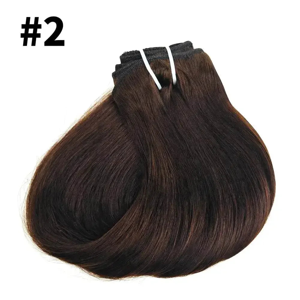 Straight Human Hair Extensions Brazilian Natural Seamless Clip ins Human Hair Extensions 16-26 Inch Full Head For Women Wigs by Dropshee