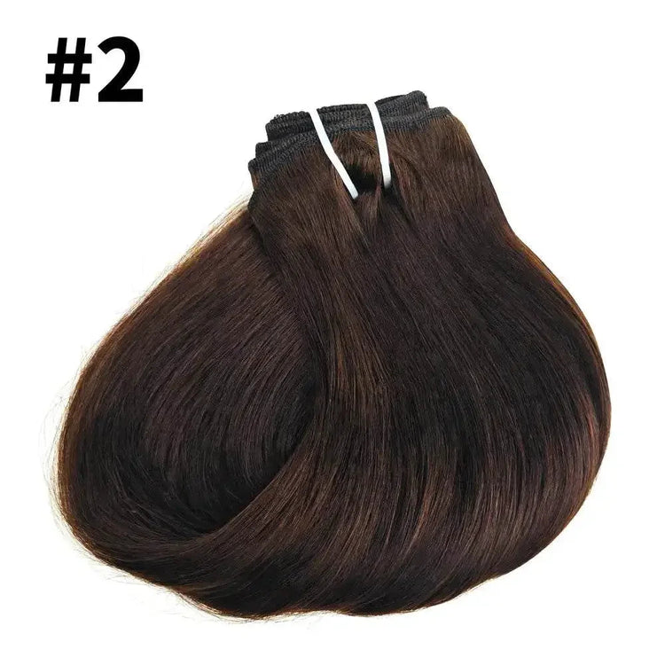 Straight Human Hair Extensions Brazilian Natural Seamless Clip ins Human Hair Extensions 16-26 Inch Full Head For Women Wigs by Dropshee