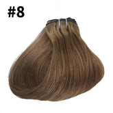 Straight Human Hair Extensions Brazilian Natural Seamless Clip ins Human Hair Extensions 16-26 Inch Full Head For Women Wigs by Dropshee